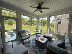 Porch or deck converted into a sunroom in the Carolinas